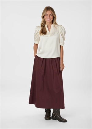 Roella heavy sateen bluse Pearl Neo Noir 